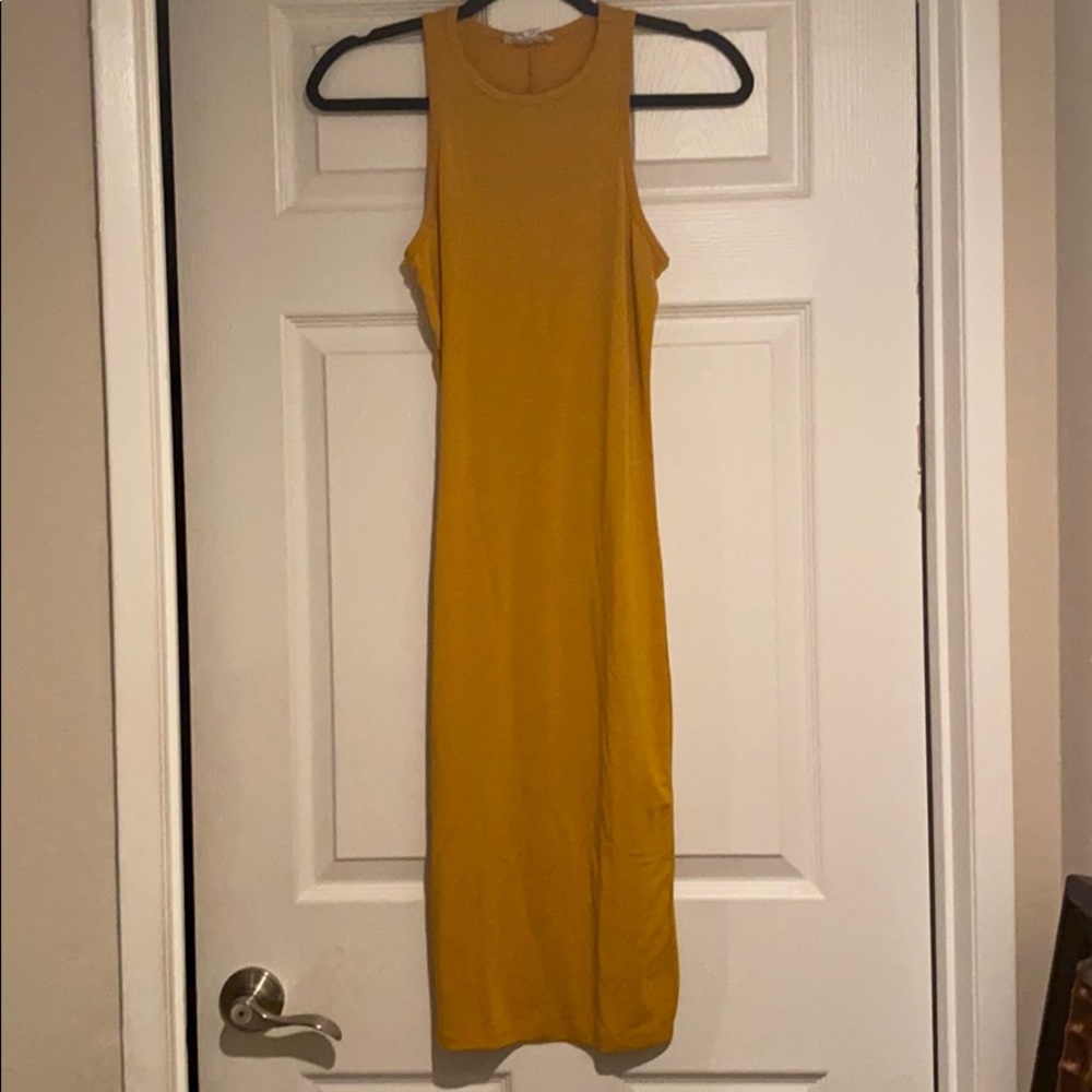 Forever 21 Mustard Bodycon Dress